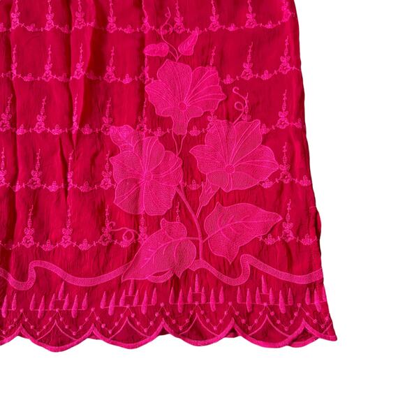 Johnny Was Mayu Wild Cherry Red Tunic Blouse - Picture 6 of 10